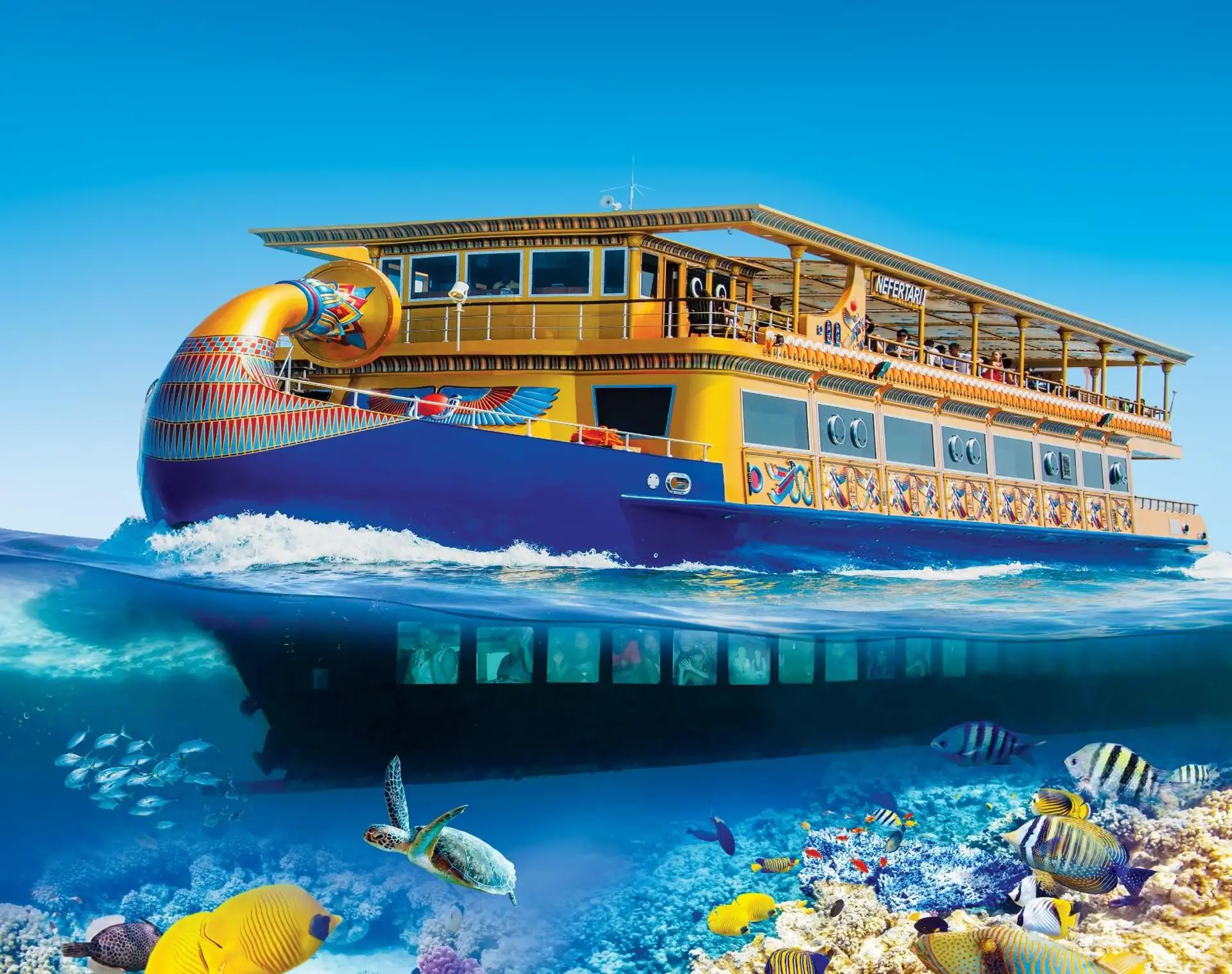 Luxury Sea Cruise in Hurghada: Submarine, Snorkeling & Gourmet Dining